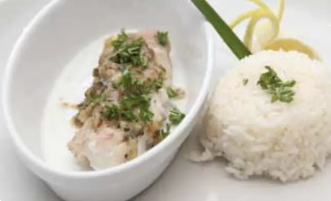 Poisson grillé à la sauce persil ail (daurade ou saumon)